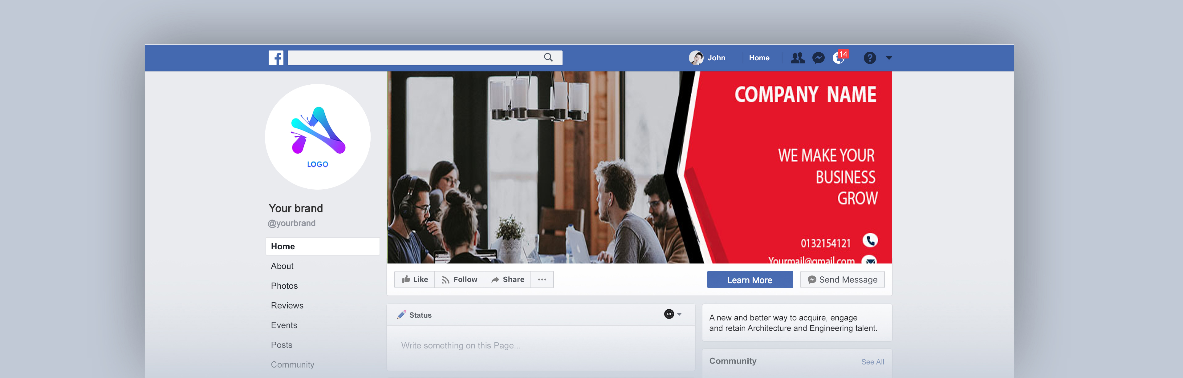 I will design facebook cover page