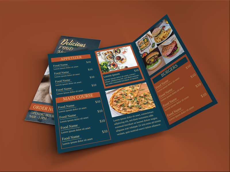 I will design food menu restaurant menu foodbook for your Business