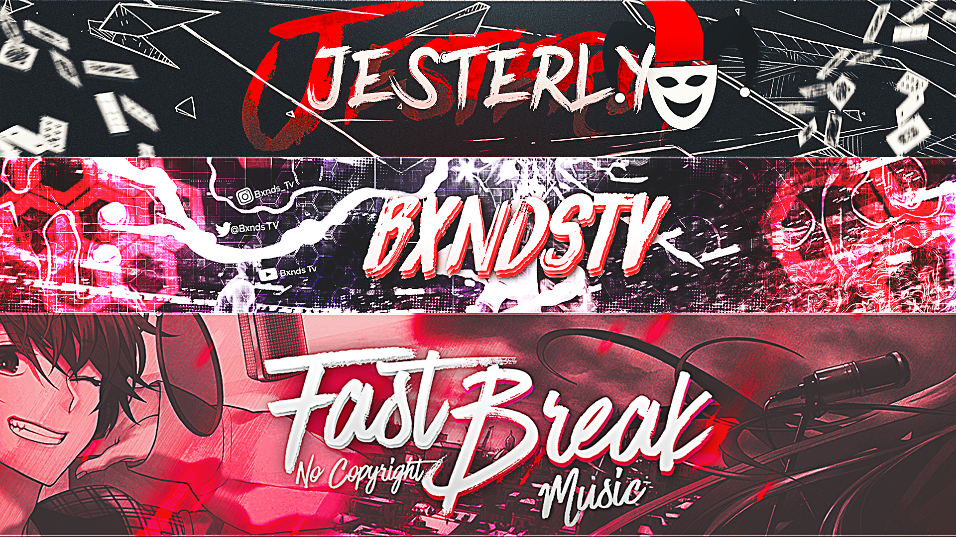 I will design a cool youtube banner and logo