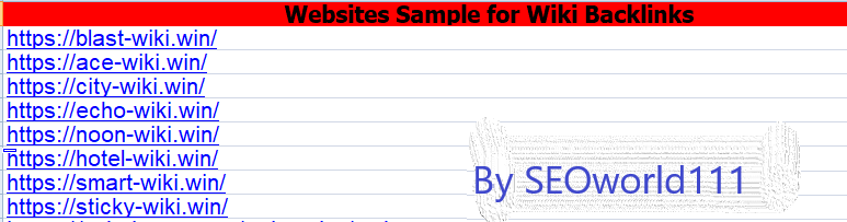 Unique 100 Wiki Backlinks - Google Loves Wiki Links - 3x - Order 3 to get free 1