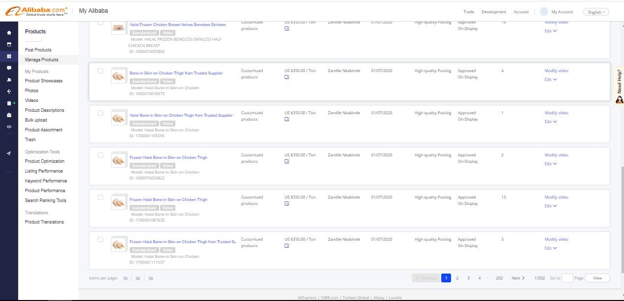 I will add your product posting and product listing on alibaba