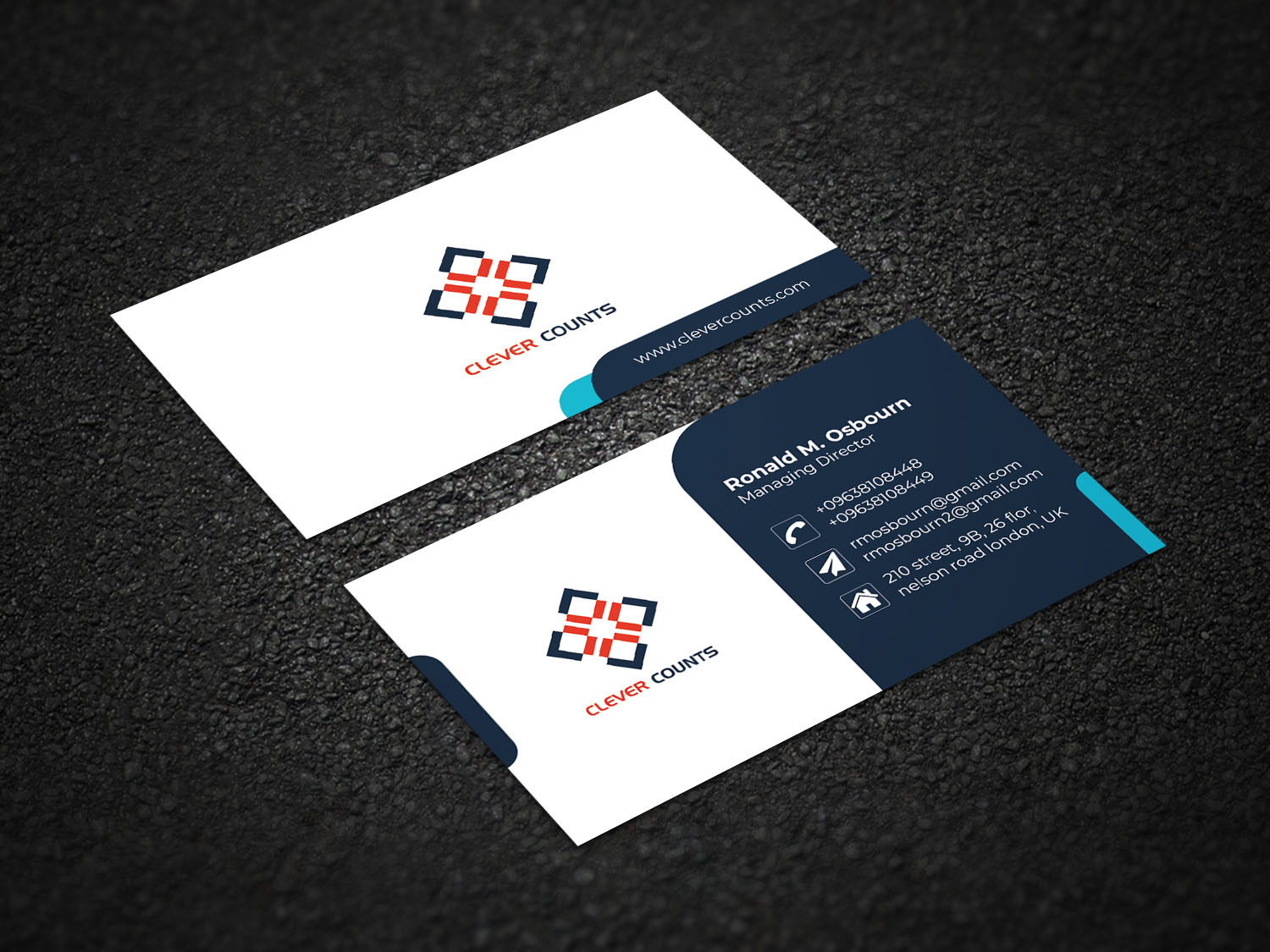 I will do corporate minimalist business card design within 24 hours