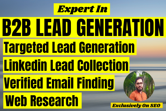 I will do targeted b2b leads generation and web research