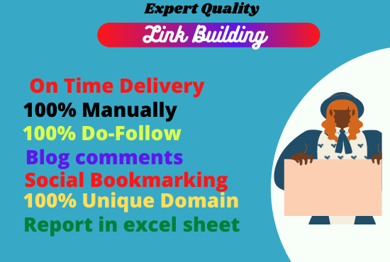 I will create dofollow SEO backlinks and link building service