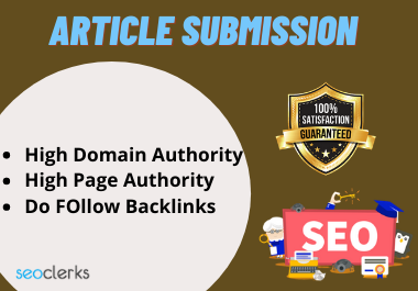 I Will Do 20 Article Submission And 20 PDF Submission 