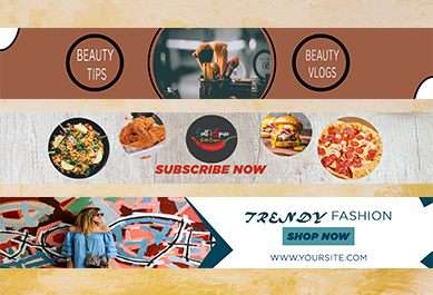 I will design exclusive, unique and mordern youtube banner with youtube thumbnail.