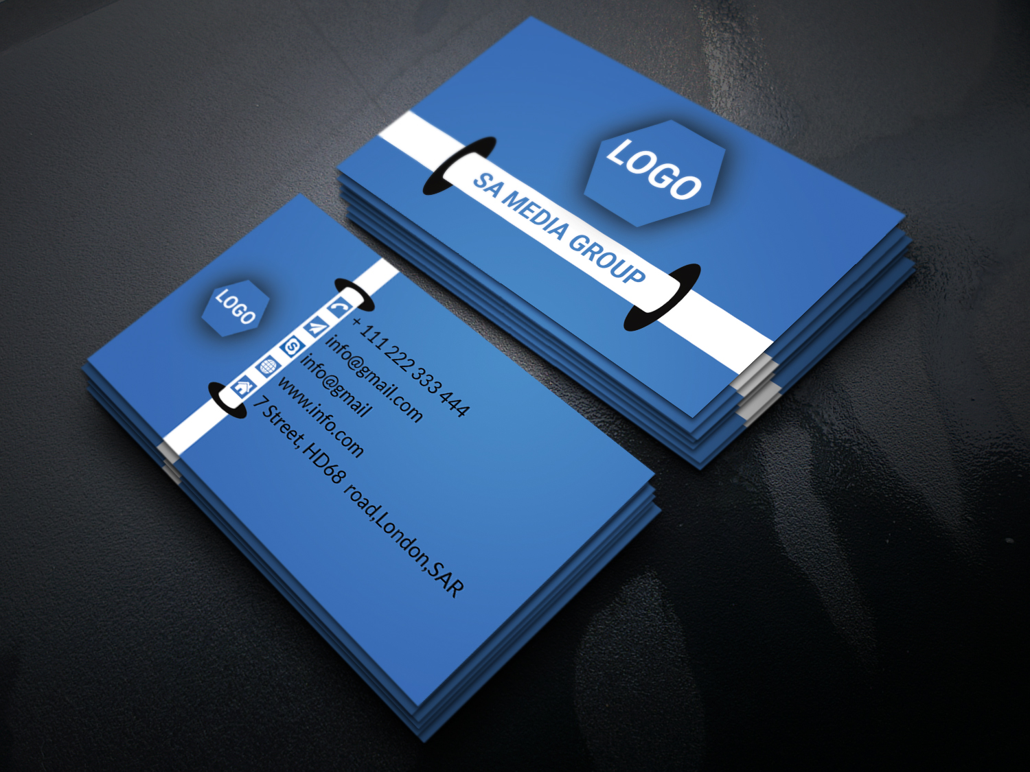 I will do standered business card design