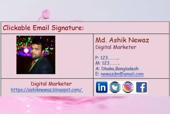 I will design HTML email signature for your email