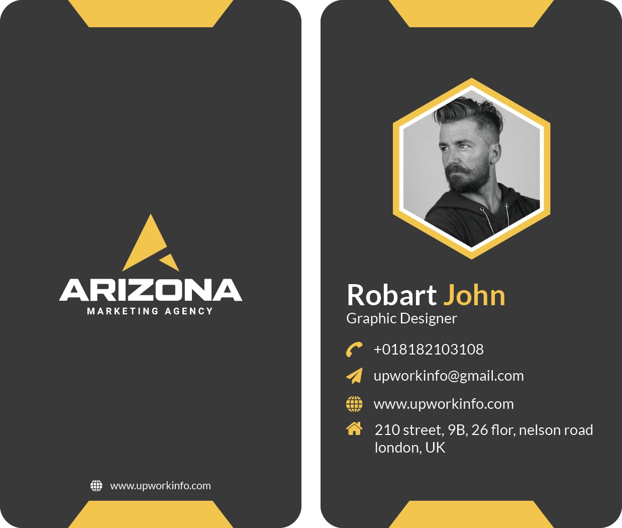 I will be professional business card and stationery