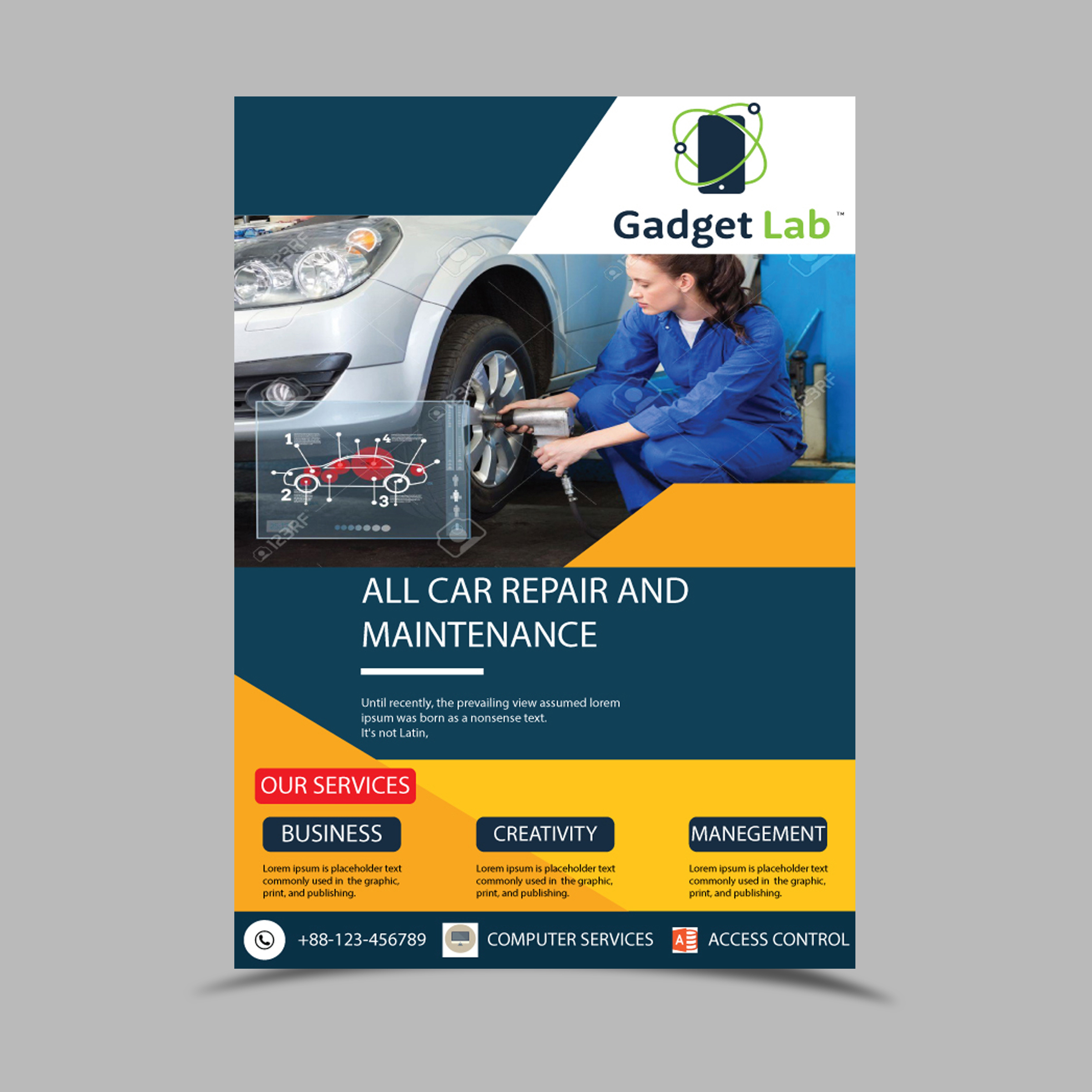 I will design flyer, brochure, booklet flyer design for your organization or business