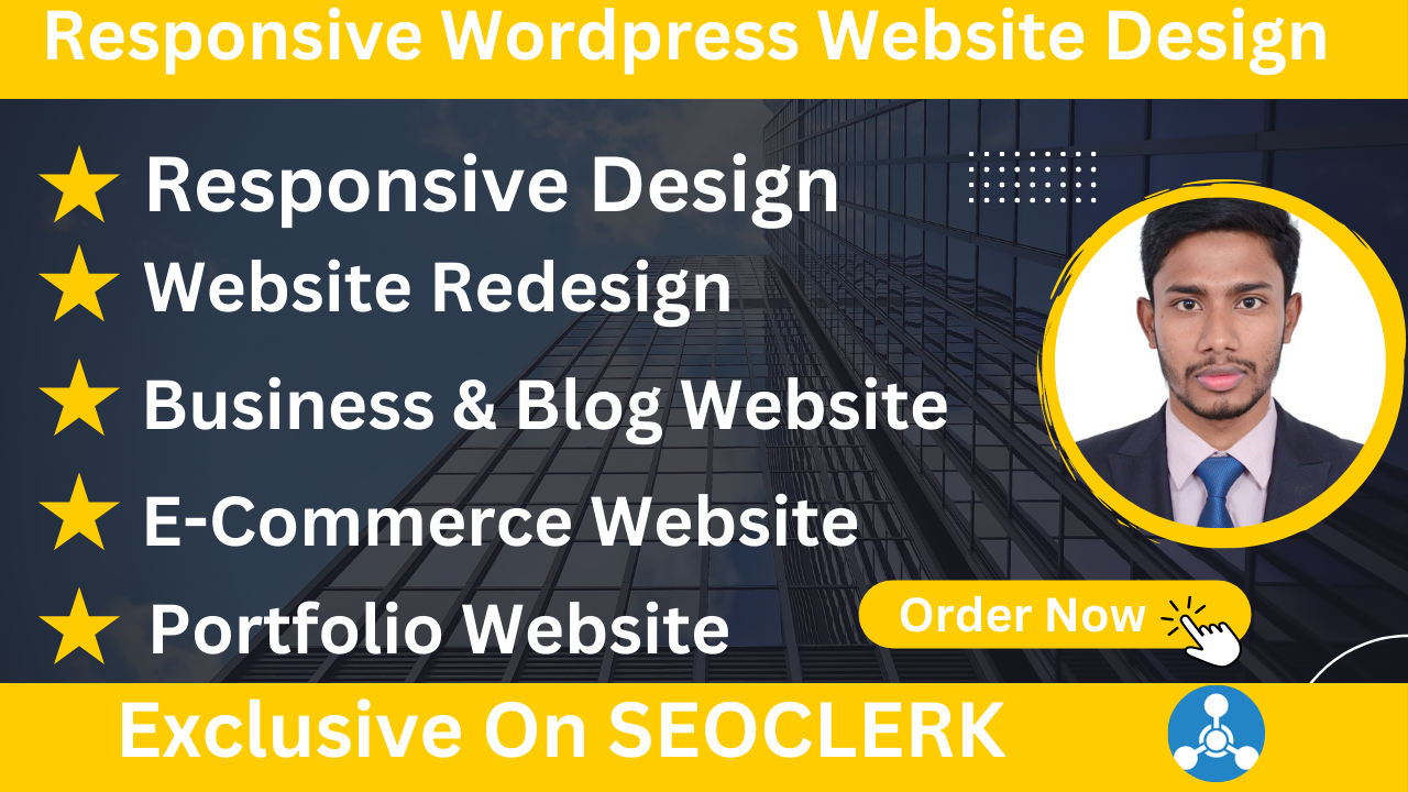 I will build modern responsive wordpress website design