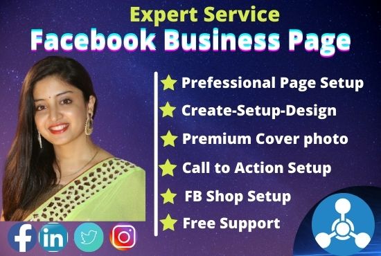 I will do facebook business page creation ,business page setup , cover design