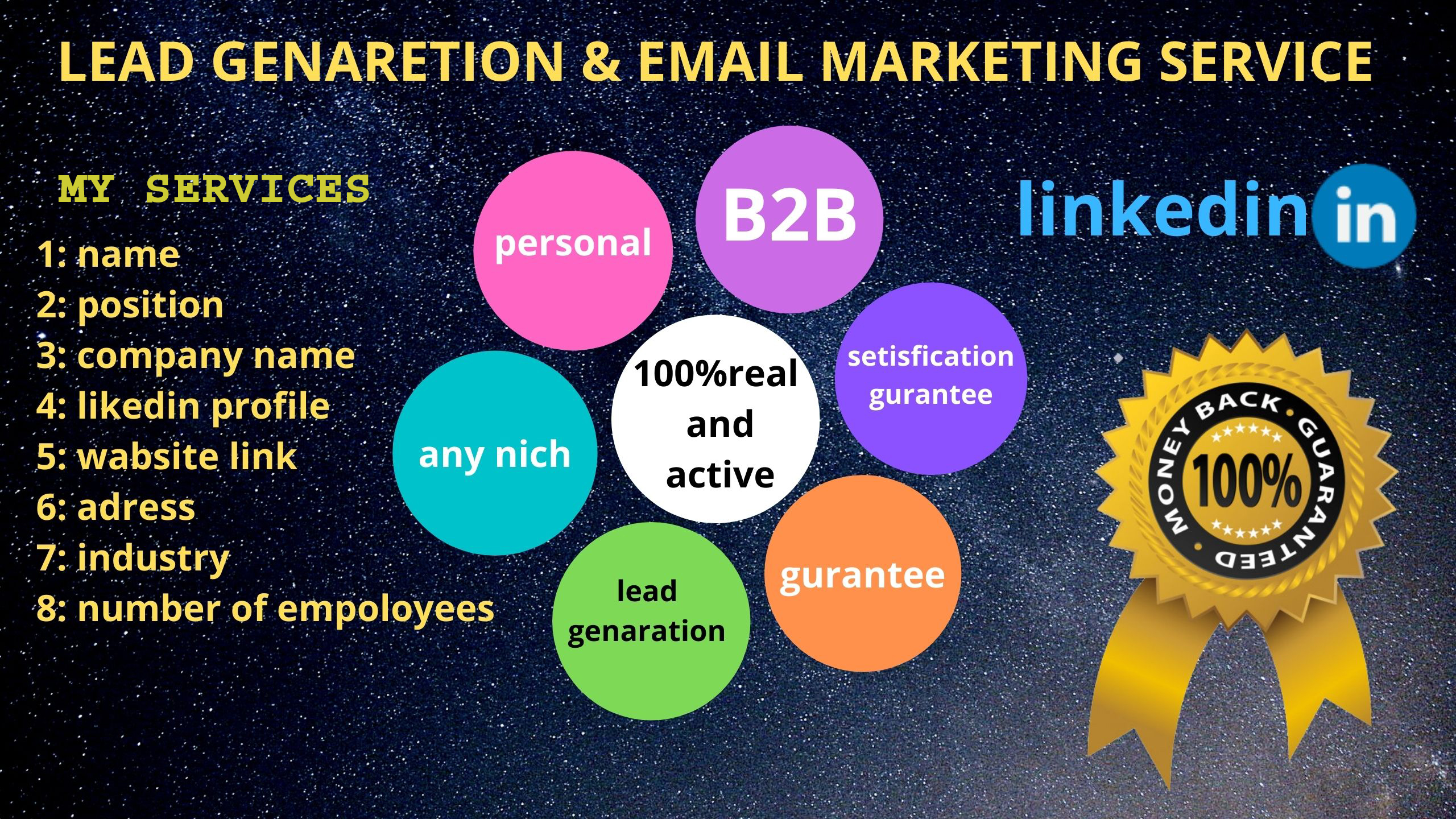 I will do for you b2b 100 lead generation or 3k email marketing campaign