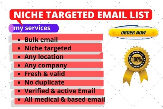 I will collect niche targeted clean verified email 