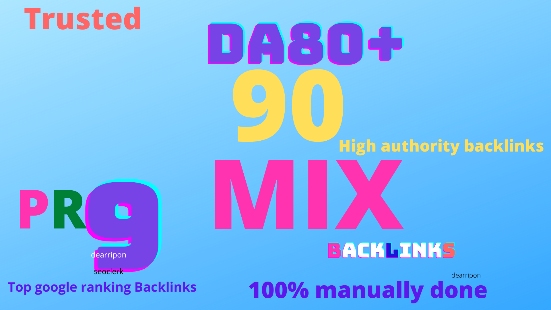 limited time offer-90 Mixed backlinks DA 80+Permanent Natural High quality Do-follow Link building
