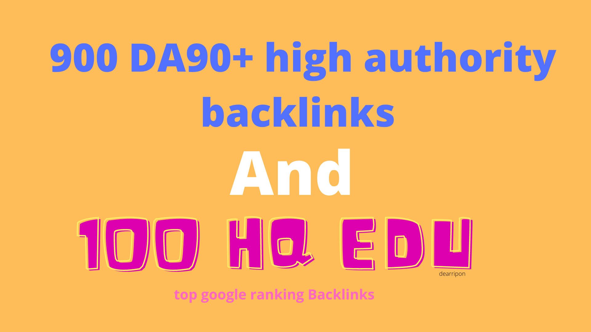 manually 900 DA40-100 and 100 Edu Gov exclusive Backlinks fast ranking