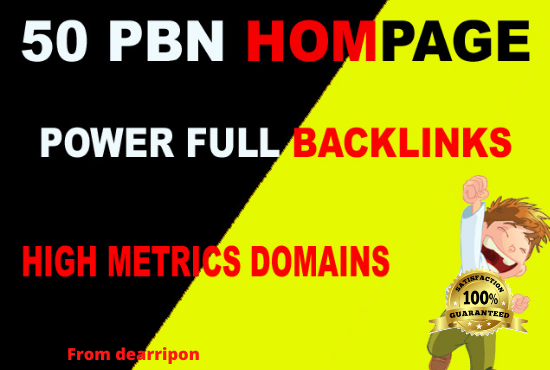 permanent TOP ranking 50 High PA TF/CF/DA25-70+ Homepage PBN Backlink 