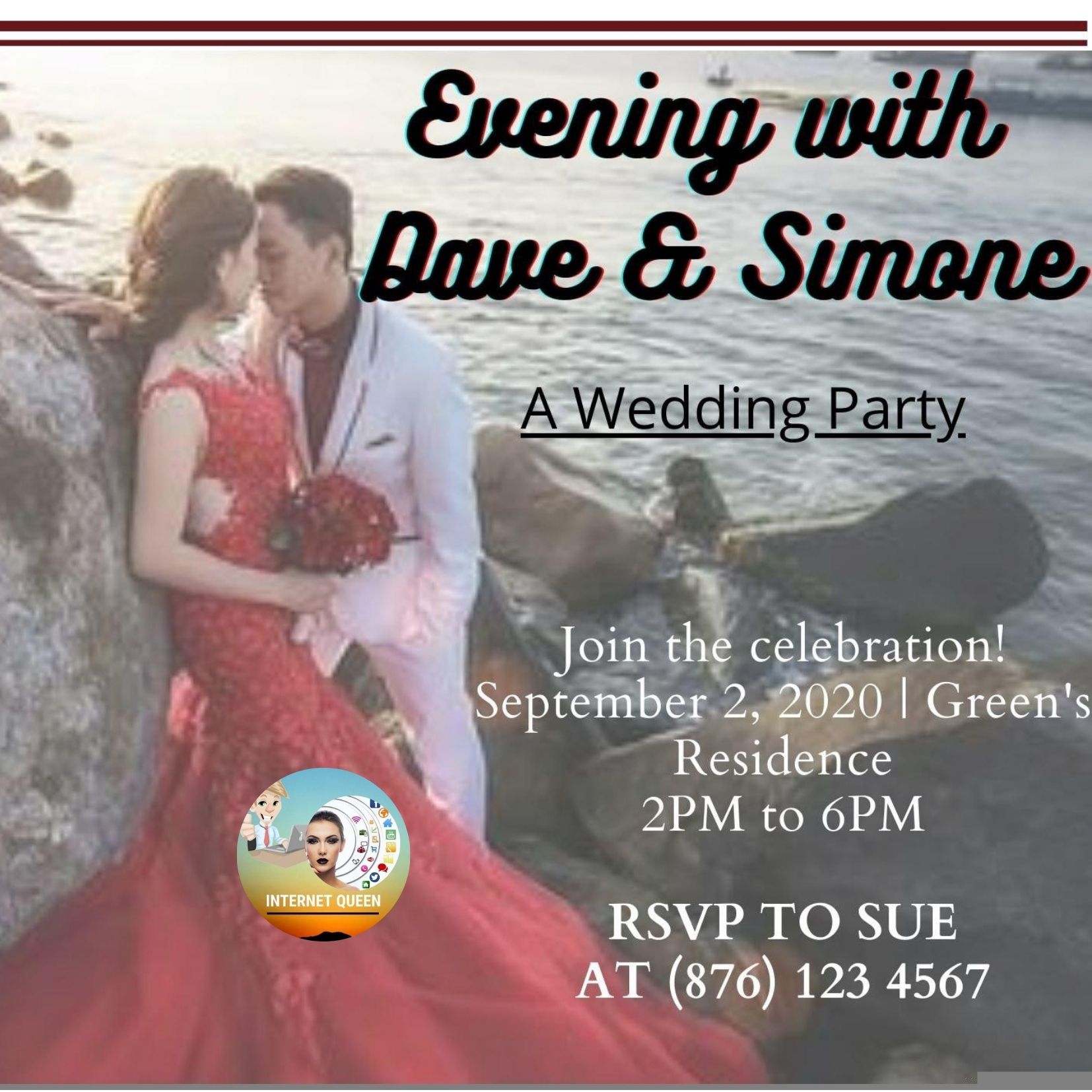 I will create an invitation or thank you card 