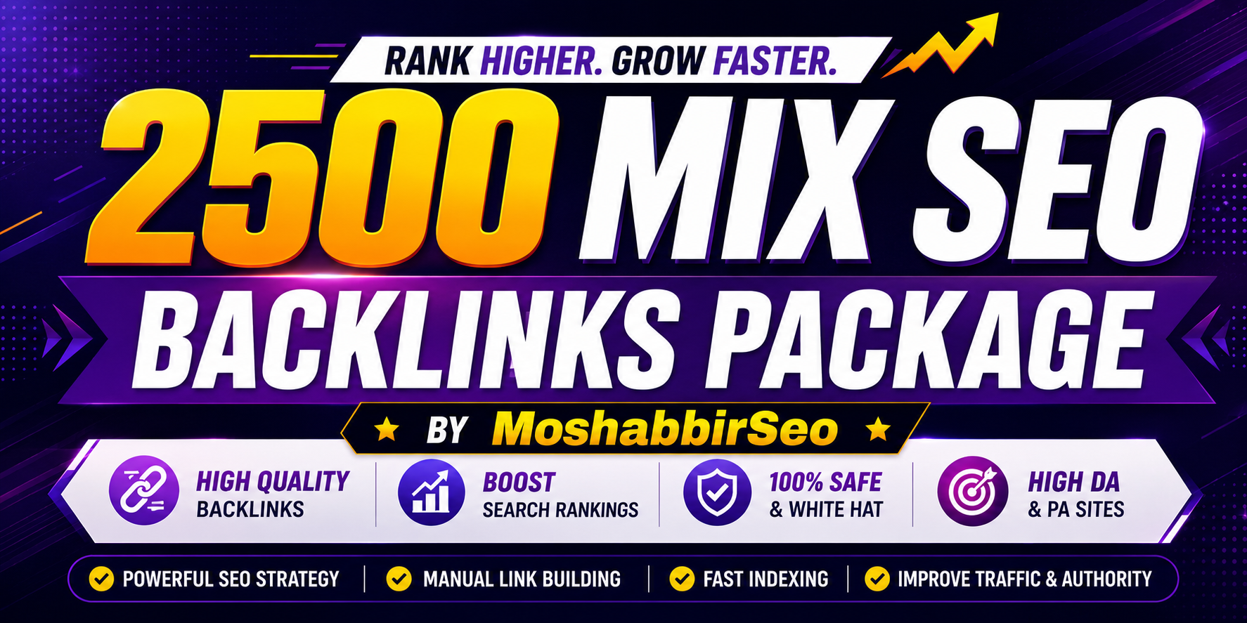 Create 2500 Mix SEO Backlinks Package to Boost Website Rankings