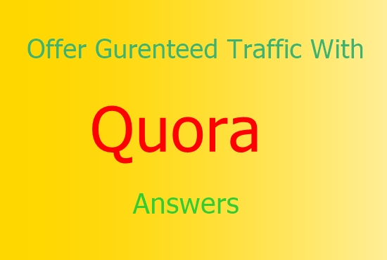 Offer 50 Quora answer for guaranted targeted traffic