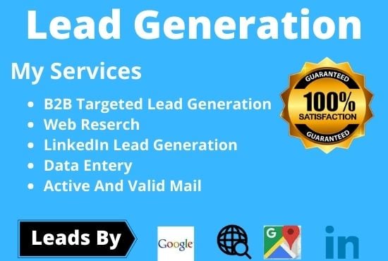 100 targeted b2b lead generation & LinkedIn lead generation for your business