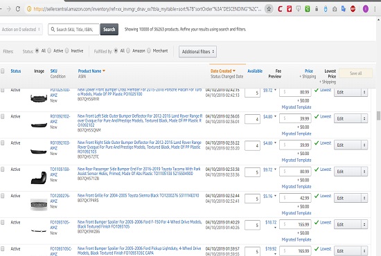 15 listing product ebay or amazon and dropship from the source