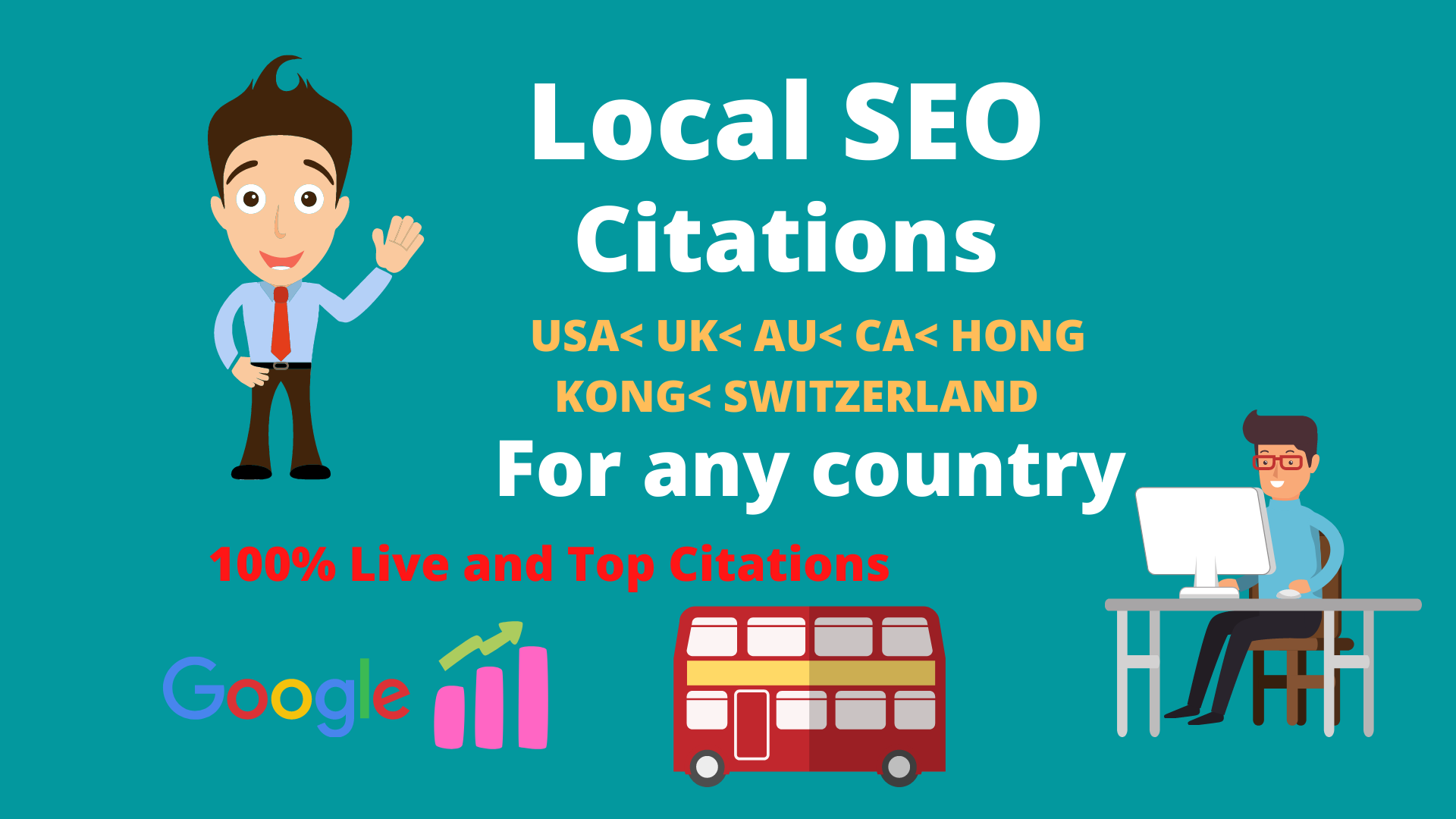 Create top 35 Live local citations or local SEO for any country