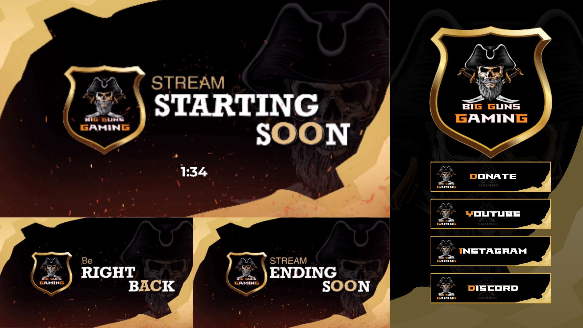 I will create overlays,panels, alerts, scenes for live streaming