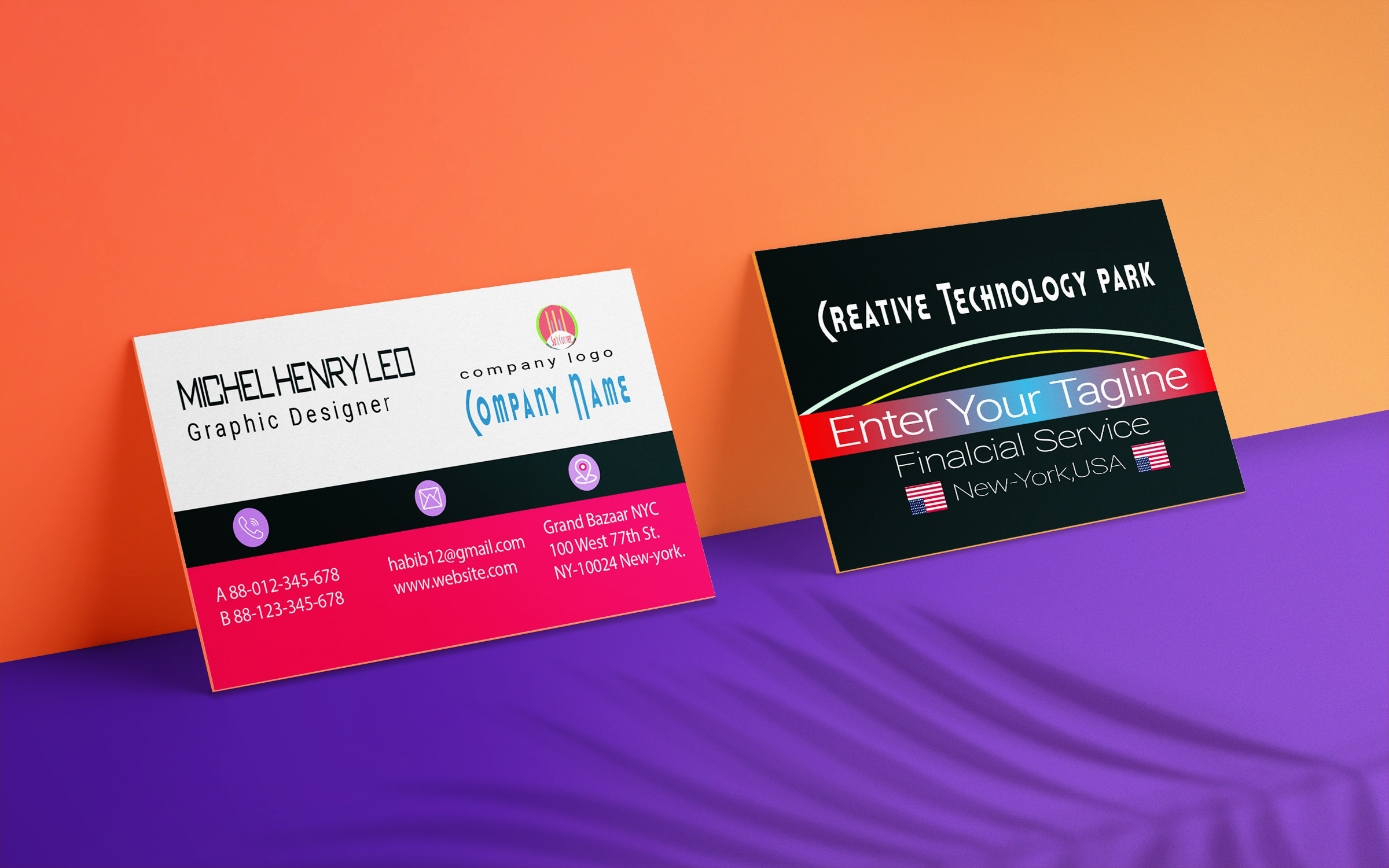 I want to design professional business card for you
