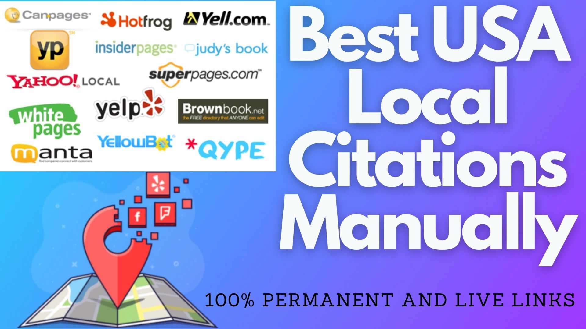I will Rank 100 Live local citations on local business listing
