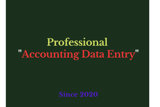 I will do Professional Accounting Management and Data Entry
