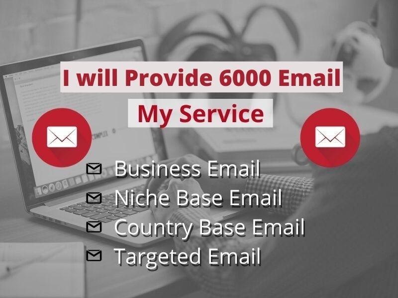 I will provide 6000 Niche targeted active Email list