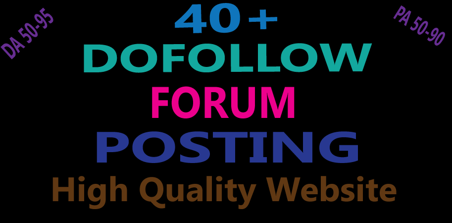 I will manually 40+forum posting on high-quality Website