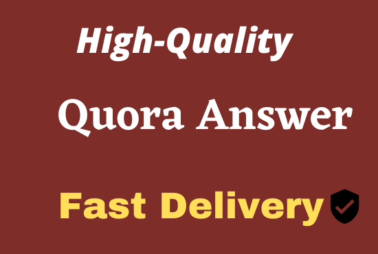 Organic 20 Quora Answer With Website Keyword & UR...