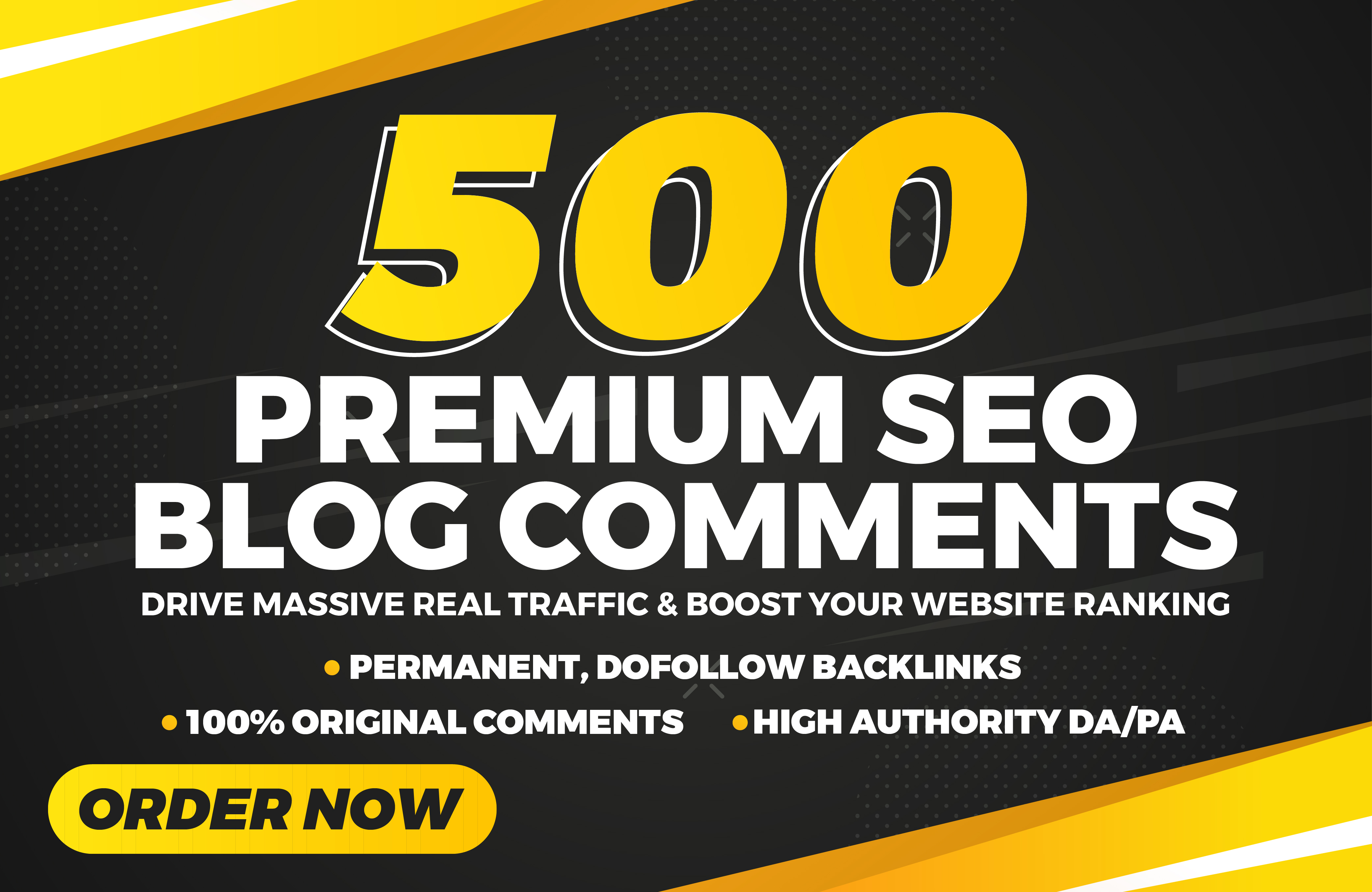 Will Provide 500 Premium SEO Blog Comments For Profitable Backlinks To Improve Ranking