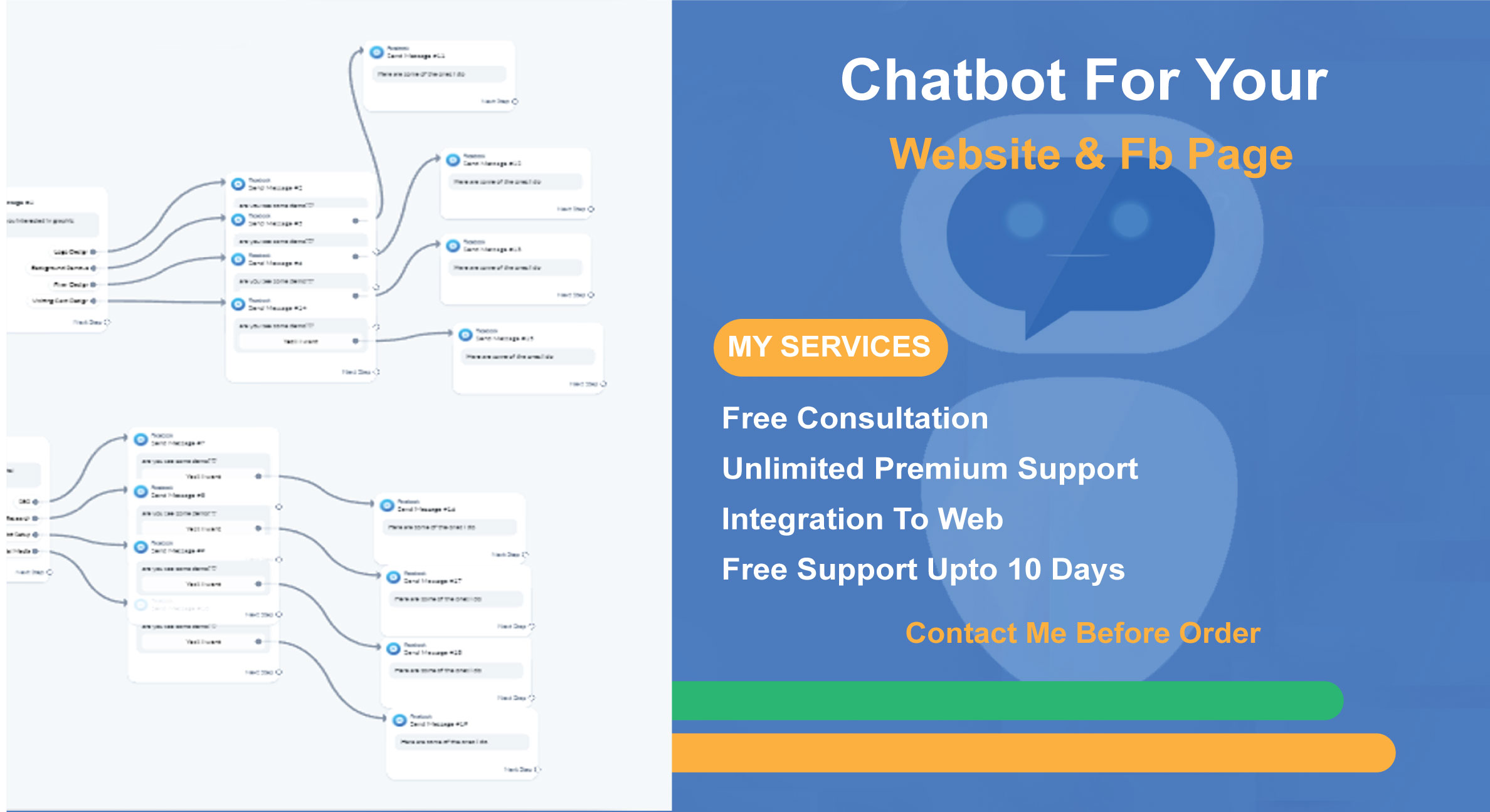 I will create a messenger Chatbot for you