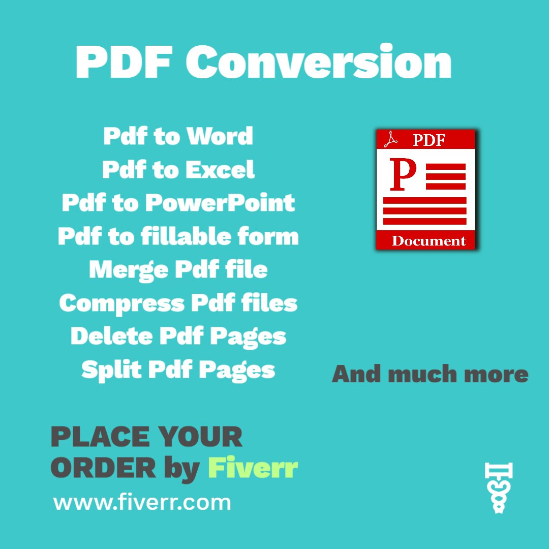 i will create fast and accurate PDF conversion 2020