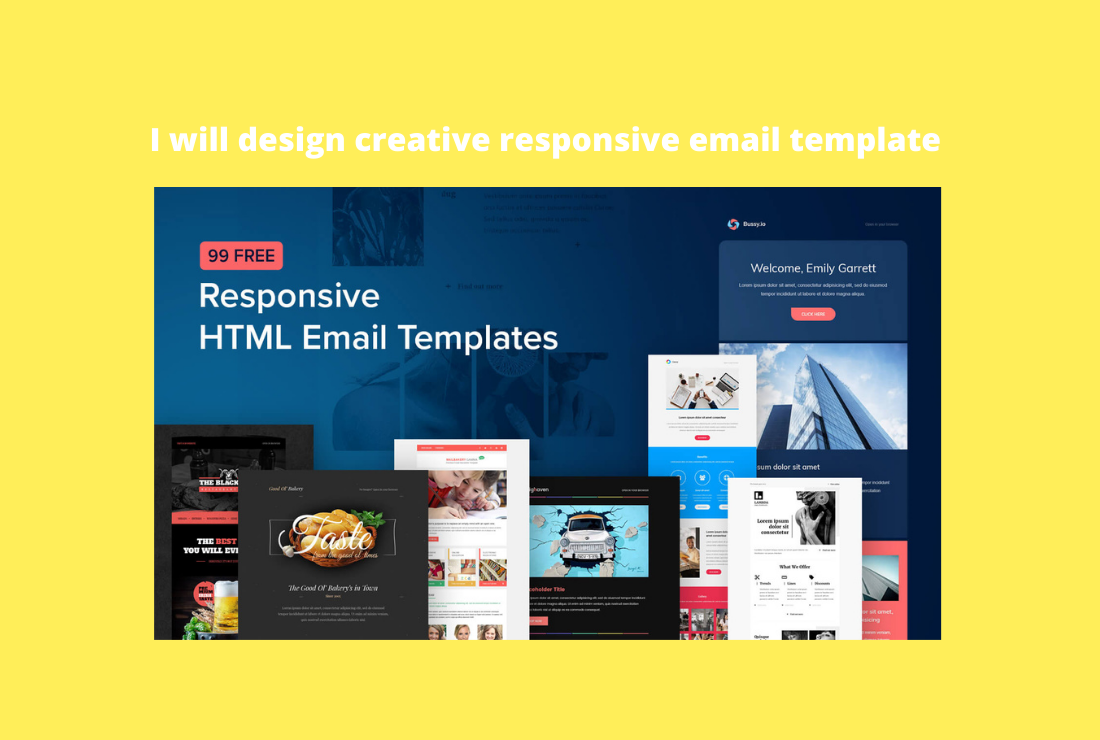 10 best creative email templates (attractive and fun)... I will design creative responsive email template for $10 - SEOClerks