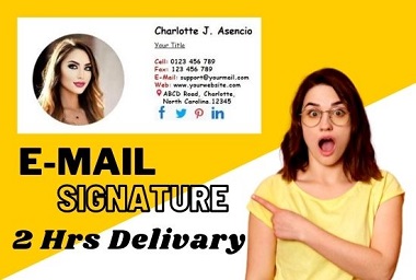 I will design a clickable HTML email signature