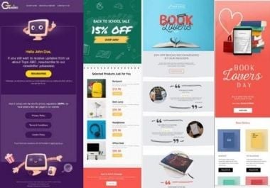 I will design a professional HTML email template or newsletter just