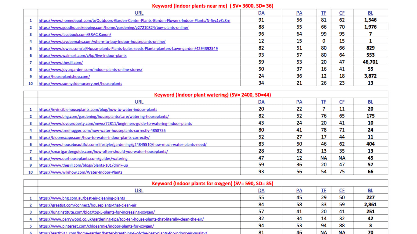 Manually 10 Competitors Analysis 100 keyword research
