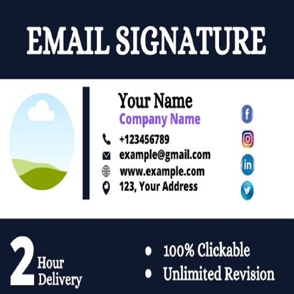 I will create a clickable html email signature for your email