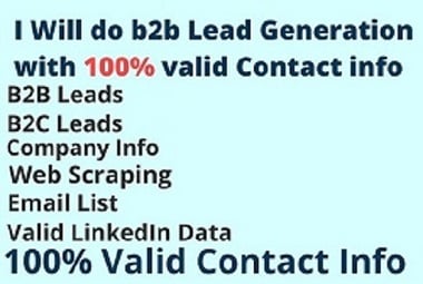  I will do b2b lead generation with targeted valid contact information
