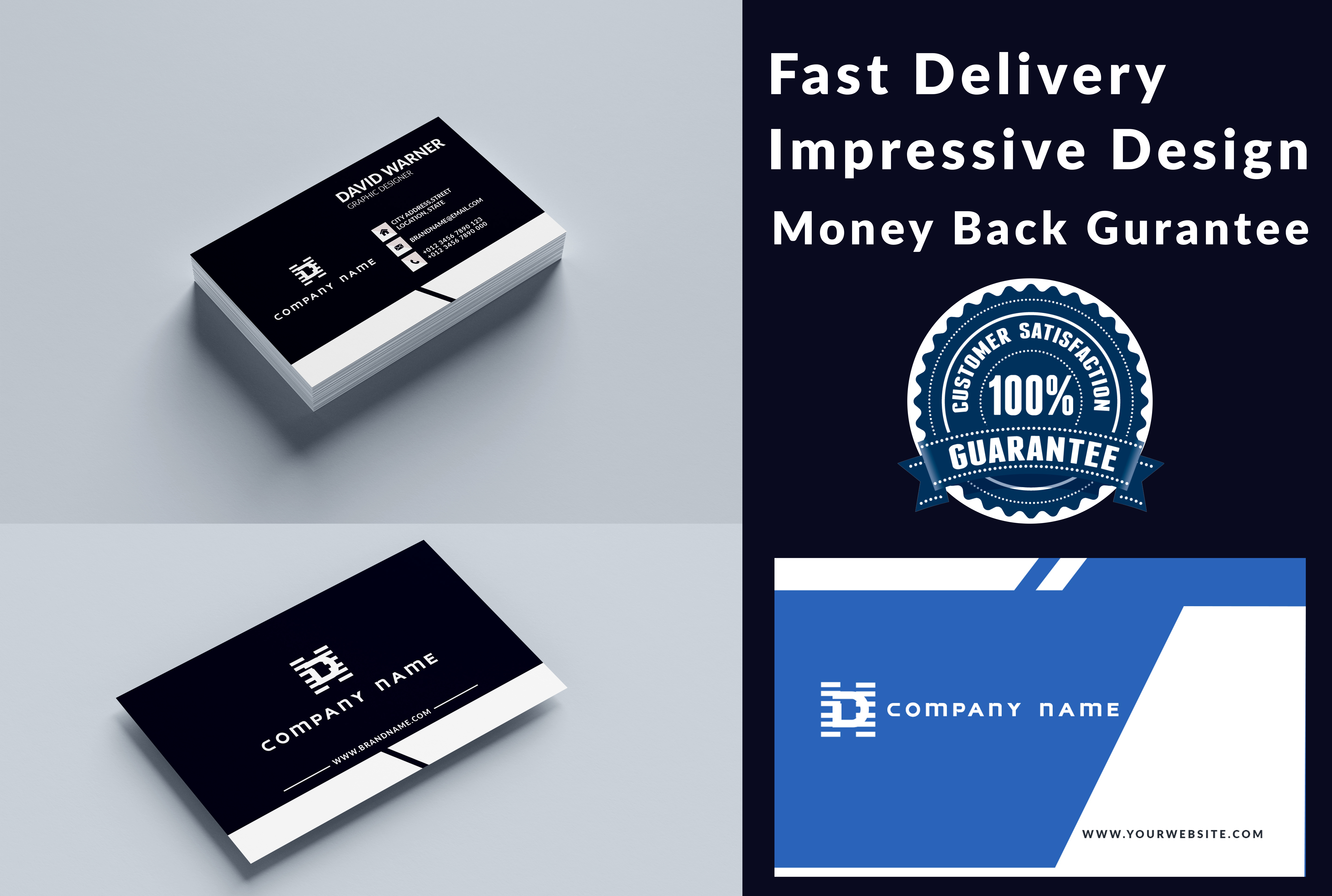 I will create professional and unique business card design