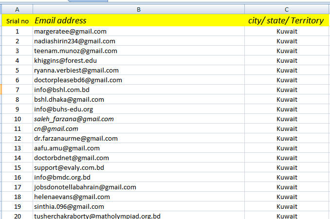 i will provide 5k niche targeted valid mail for your business in 24h