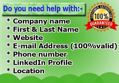 I will do 100 targeted b2b lead generation and email list