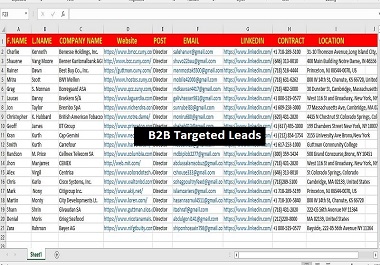 I will Generate 100 Targeted b2b Lead Generation for your business