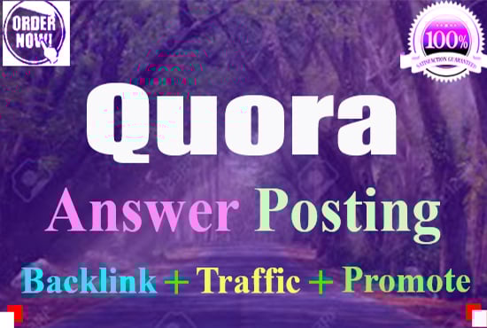 Promote your website by 7 HQ organic Quora Answers with guaranteed backlinks