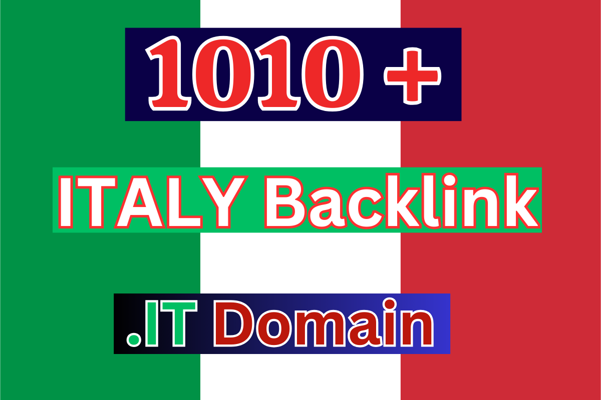 1010+ Italy based domains IT backlinks