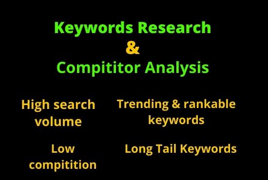 I will do keyword research for SEO ranking
